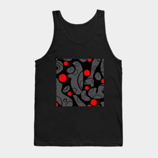 Whale Sonics Grey and Red on Black Tank Top